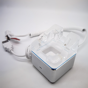 小売店ABSメタルアクリルデスクトップカウンターセキュリティアラームホルダー充電ケーブル付き電話用盗難防止ディスプレイスタンド